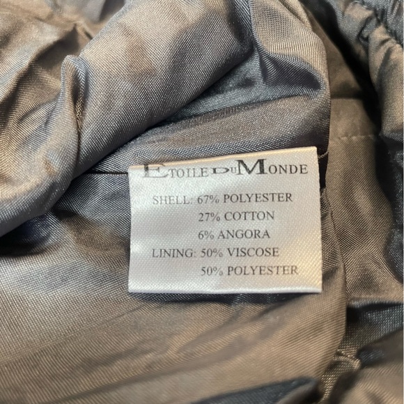 Etouile Du Monde Angora Small/Medium Womens Ruffle Lace Marbled Cardigan Sweater - Picture 10 of 13